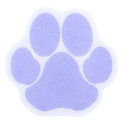 SlipX Solutions Adhesive Paw Print Bath Treads Add Non-Slip Traction to Tubs, Showers, Pools, Boats, Stairs & More (6 Pieces, Reliable Grip, Purple)