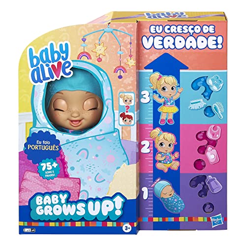 Baby Alive, Boneca Bebê Grows Up Feliz, Cores Variadas