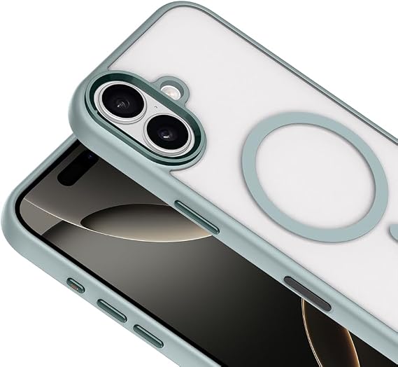 Case for Senon Apple iPhone 17 Zore Chrome M-safe Silicone Cover with Magsafe Compatible Charging Feature (Grey)