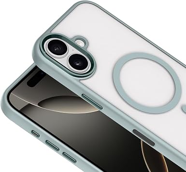 Case for Senon Apple iPhone 17 Zore Chrome M-safe Silicone Cover with Magsafe Compatible Charging Feature (Grey)