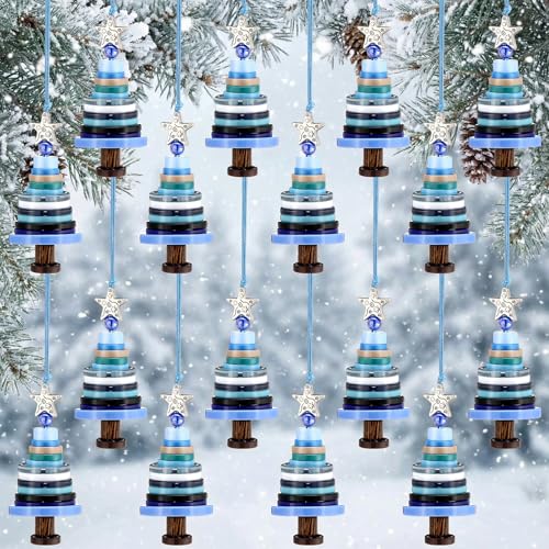 Soulchen 16 Sets Button Winter Ornament Kit Button Christmas Tree...