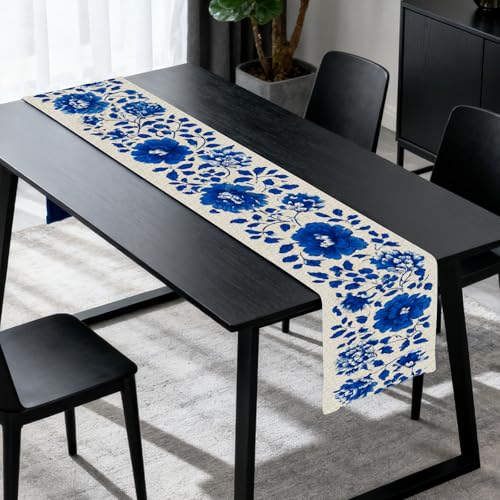 Image of Nuxovilar Country Floral Table Runner Flax 13x72 in