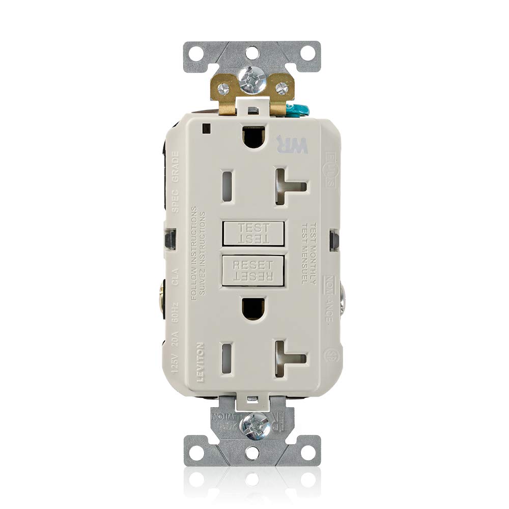 Prise extérieure GFCI anti-choc étanche résoud fuite de terre Leviton 20A