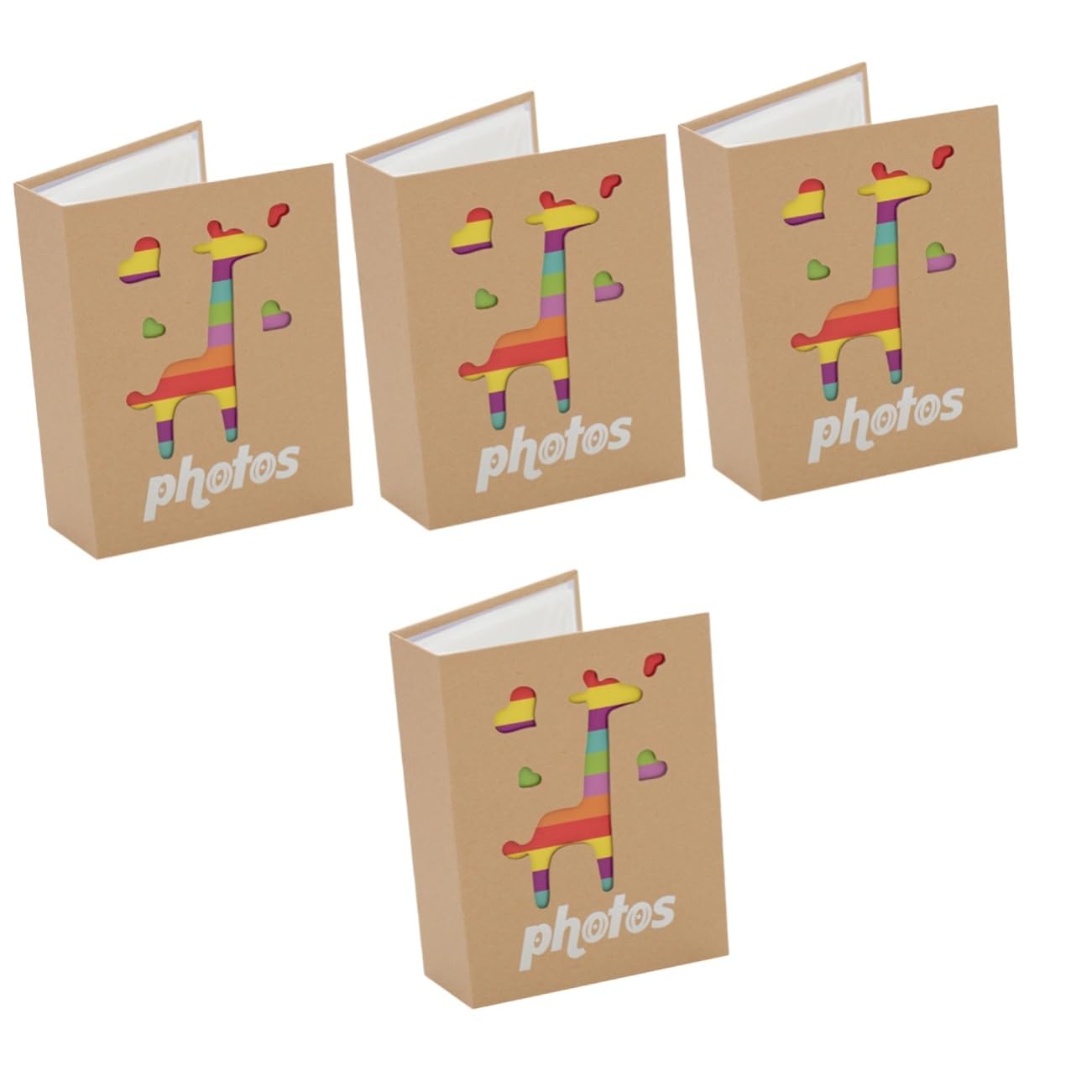 Toyvian 4piezas Álbum De Fotos Decorativo Para Bebés Álbum De Recuerdos Infantil Portada De Jirafa Capacidad Para Fotos Para Guardar Momentos Familiares Crecimiento