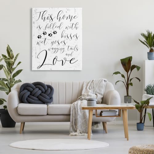 Image of Stupell Industries Dog Love Home Affirmation, 36 x 48 Inch Canvas Wall Art