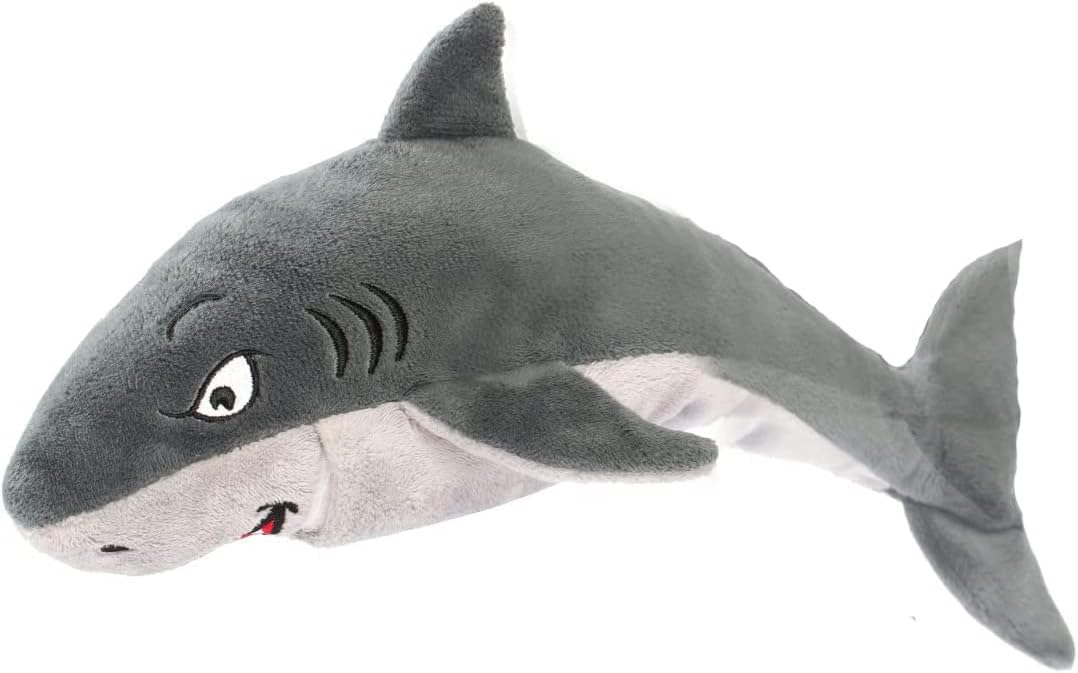 Interactive Dog Toys for Large/Medium/Small Dogs,Stimulating Flopping Fish Dog Toy for Puppy,Tough Squeaky Plush Shark Dog Toys,Motion Activated,Rechargeable (One Replacement Cover)