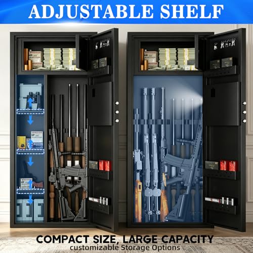 Image of 12-15 Large Gun Safe for Rifles and Pistols, Quick Access Rifle Safe