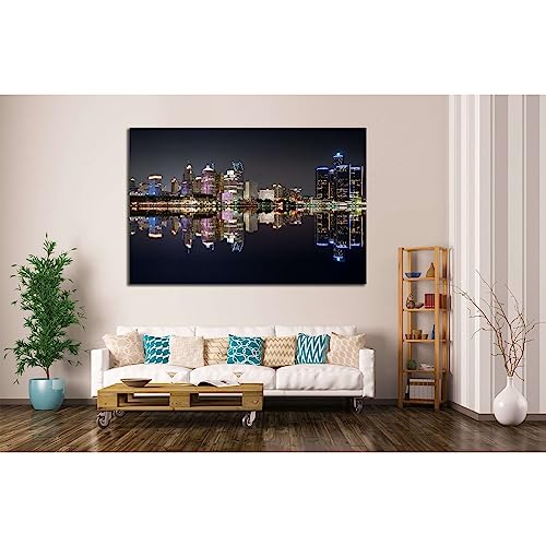 Impression sur toile Detroit Cityscape №132 ZELLART 60 x 40 cm