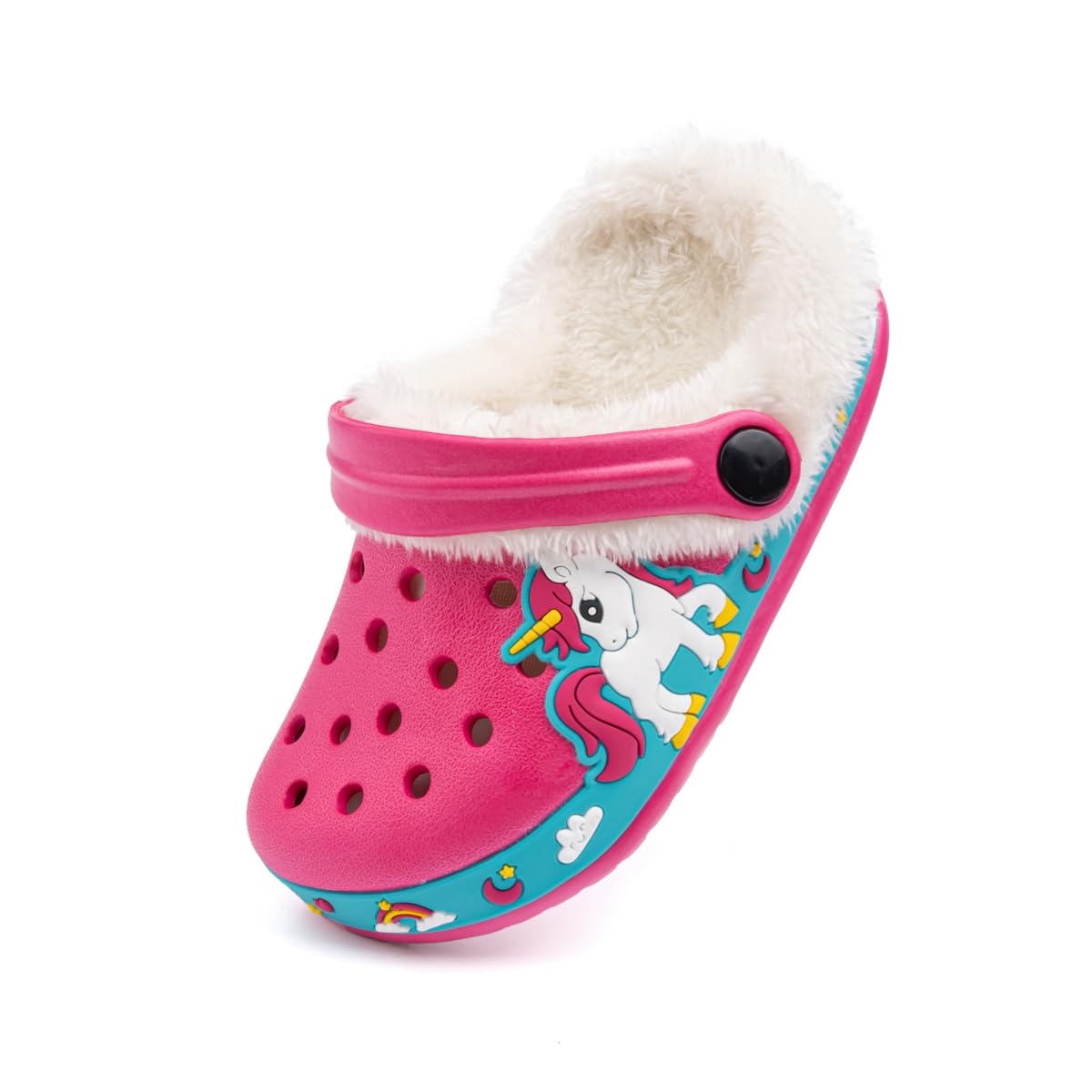 Miamooi Toddler Girls Boys Clogs Cute Cartoon Garden Water Clogs Little Kid Non-Slip Slides Indoor Outdoor Waterproof Beach Sandals Slip-on Beach Pool Shower Slippers Water Shoes