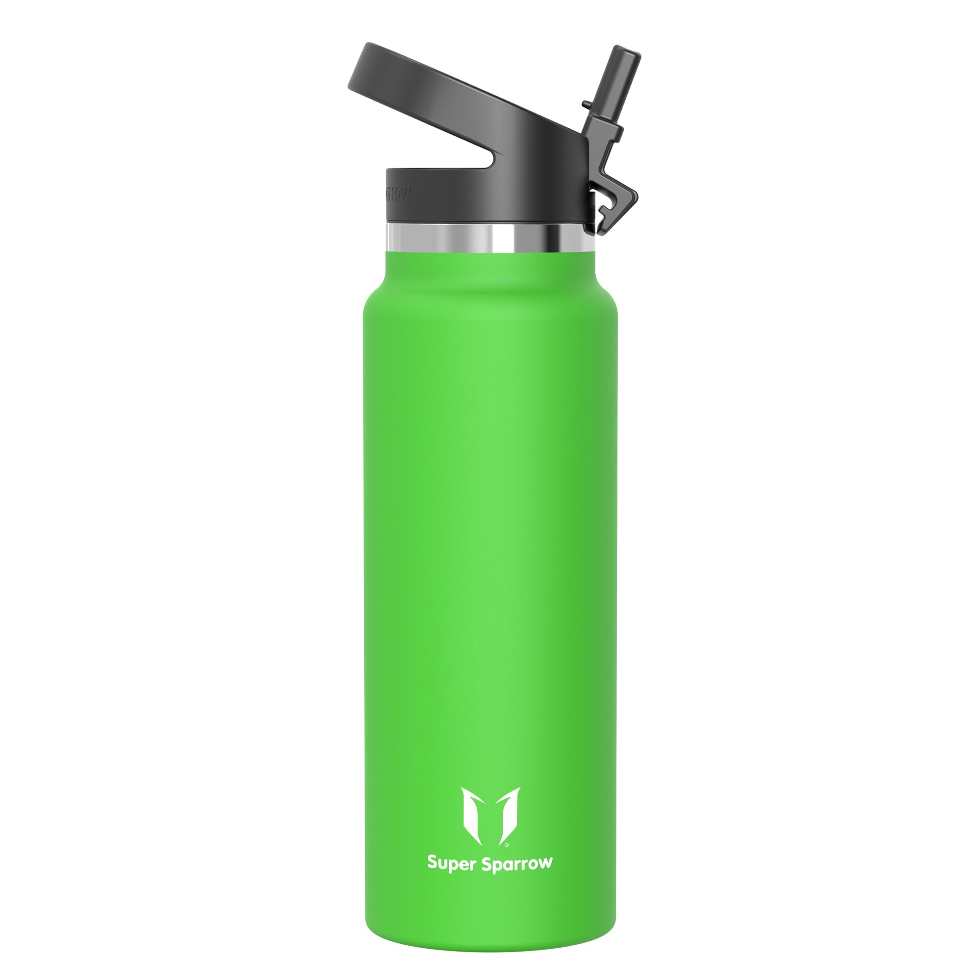 Super Sparrow Borraccia Termica - 500ml, 750ml, 1000ml, 1.2L, 1.5L- SwivelSip Inox Bottiglia - Senza BPA Borracce Termiche, Borraccia Ergonomica per Bambini, Sportiva, Bici, Campeggio, Palestra