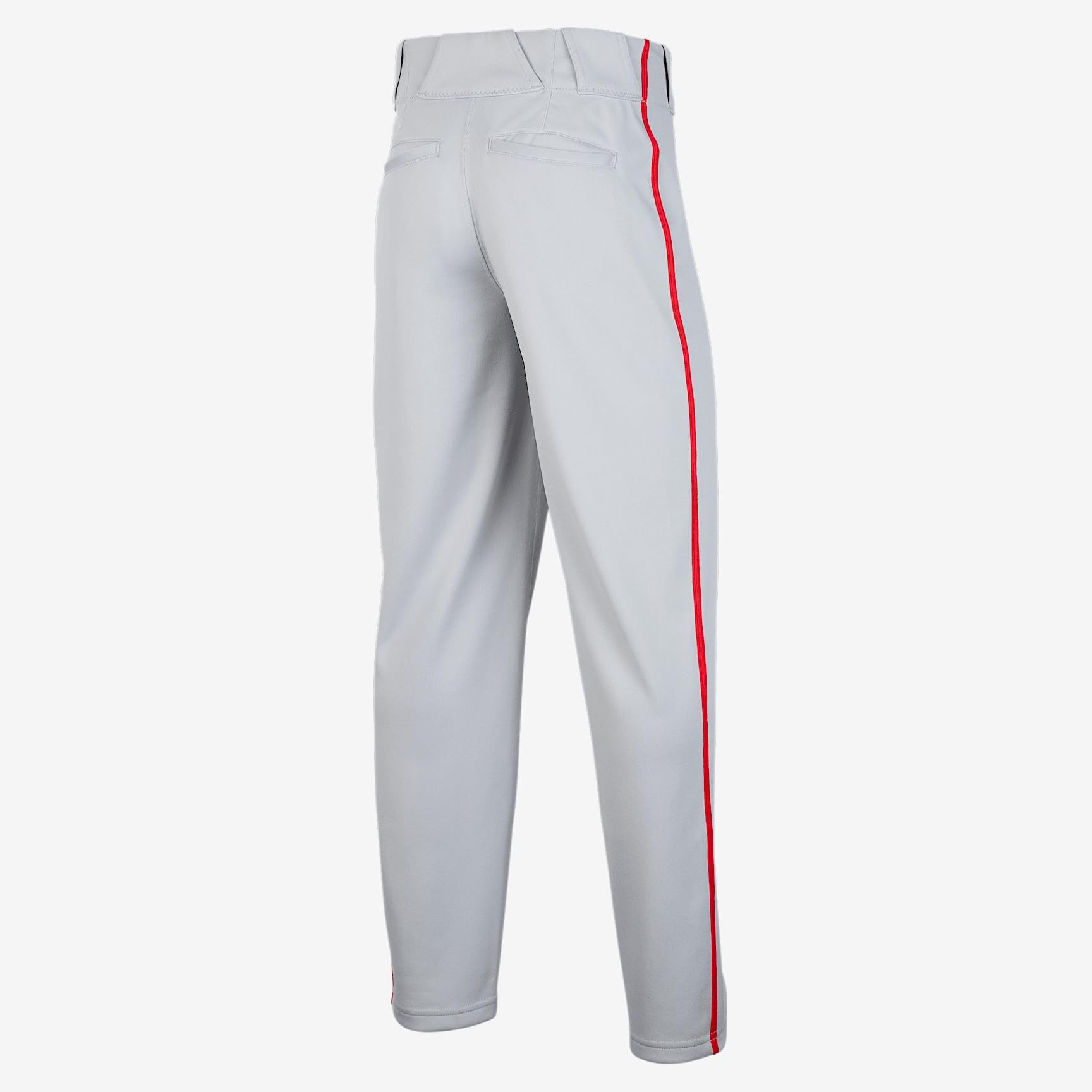 Nike Vapor Select 2 Big Kids' Piped Baseball Pants (DX9171-015, Wolf Grey/University Red/Black) Size X-Small