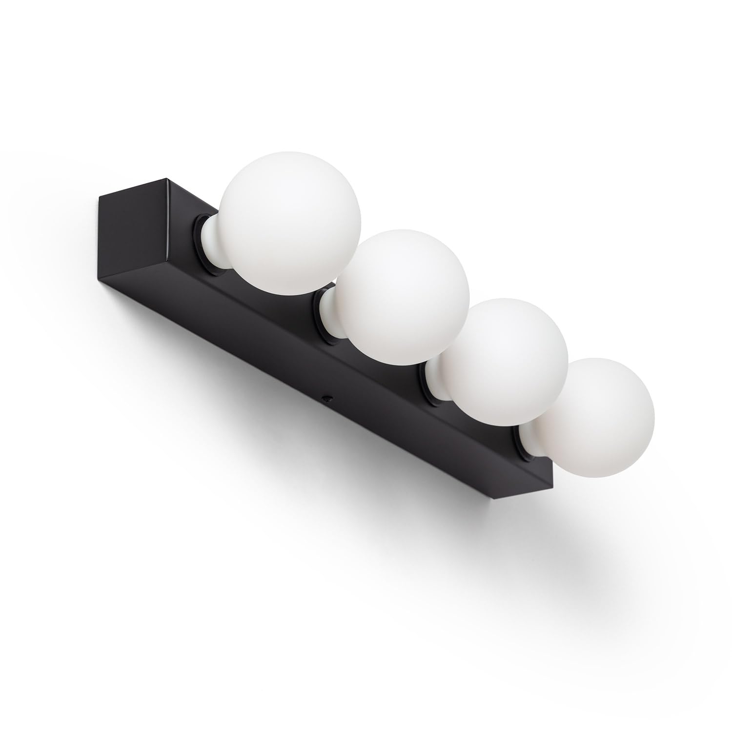 LEDKIA LIGHTING Lampe Murale Salle de Bain Métal 4 Spots Noir E27