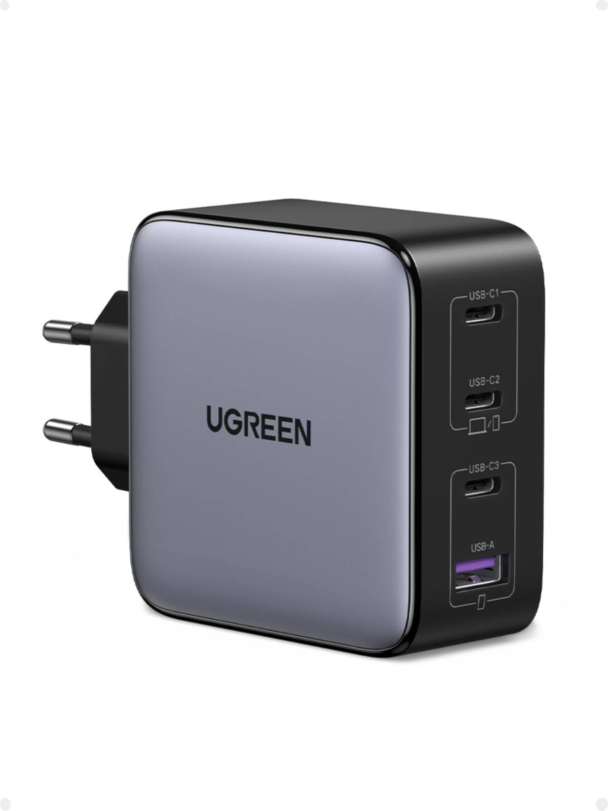 Ugreen Nexode 100W Cargador Usb C Gan 4 Puertos, Enchufe De Pared Quick Charge Compatible Con Samsung Galaxy S23/S22/S21/S20, Iphone 16/15/14/13/12, Macbook Pro/Air, Ipad, Steam Deck-image