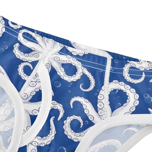 ODAWA White Octopus Tentacles Cotton Toddler Underwear, Tag-Free Comfort Toddler Underwear Boys 2T4