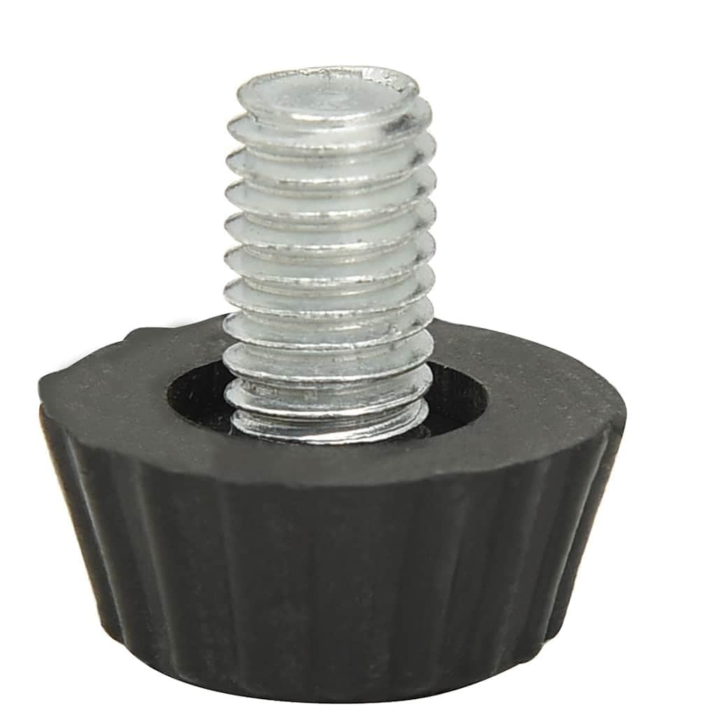 Piedini regolabili per mobili M8, in plastica e acciaio, 18 pezzi, colore nero, diametro della base 21 mm, altezza 20 mm, resistenti alle intemperie, per mobili da giardino, terrazza, balcone