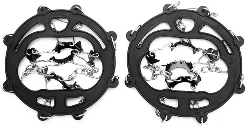 Image of Ice Snow Grips Pairs 8 Teeth Crampons Steel Slip-Resistant Shoes Cover Outdoor Ski Ice Snow Hiking Rock Climbing Crampons
