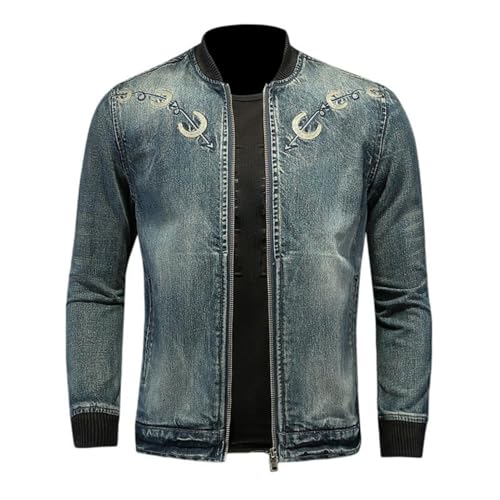 Veste de baseball brodée slim pour homme au style vintage quatre saisons