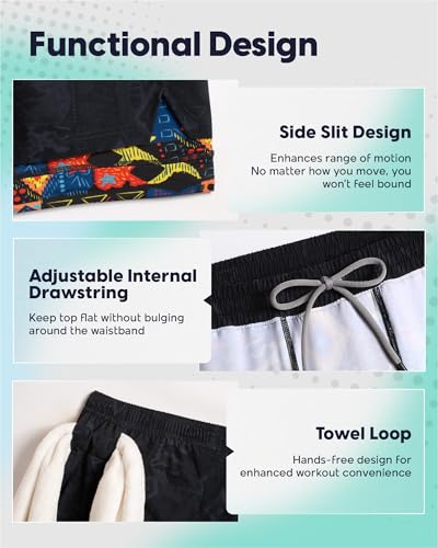 Image of maamgic Mens Workout Shorts 2 in 1 Stretch 5 inch / 7 inch Gym Shorts Running Shorts with Compression Liner Zip Pocket