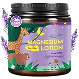 Magnesium Lotion for Kids & Babies, Lavender Magnesium Cream for Sleep, Soothing Relief & Relaxation, Topical Buttur, Apply to Legs, Arms, Stay Calm at During the Night (4 oz, Lavender)