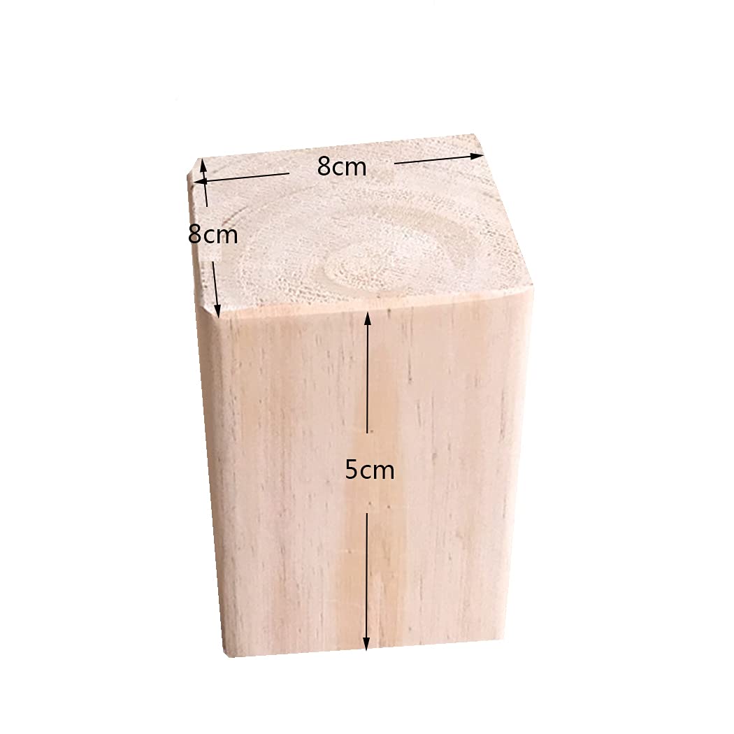Podnośniki do łóżek drewnianych o wysokości 5 cm, trwałe, wytrzymałe windy łóżkowe, 8 x 8 cm, idealne do oszczędzania miejsca, łatwa instalacja, idealne do łóżek i mebli