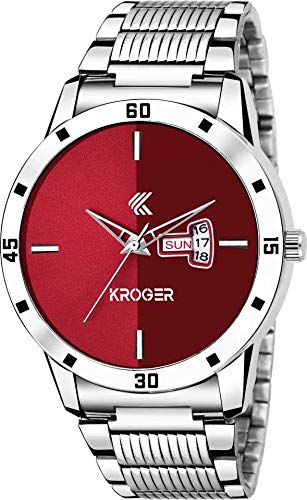 Stylish Analogue Red Dial Boys & Mens Watch (KRG1163)