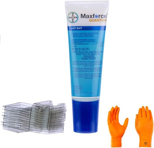 Maxforce Quantum Ant Bait control de larga duración para múltiples especies de hormigas con guantes protectores USA Supply