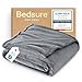 Bedsure GentleSoft Fleece Blanket Twin Size Grey - 300GSM Lightweight Plush Fuzzy Cozy Soft Warm Blanket for Bed, Sofa, Couch, Travel, Camping, 60x80 inches