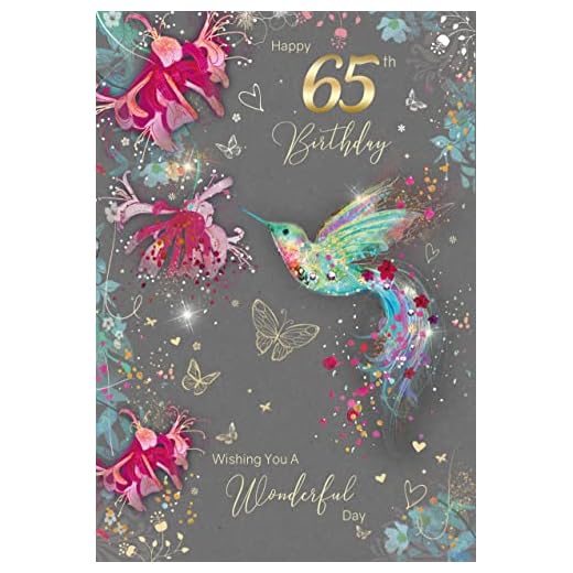 Elegante tarjeta de felicitación de cumpleaños para mujer, de la gama Gorgeous Grace, purpurina y acabado de aluminio con sobre dorado (65)