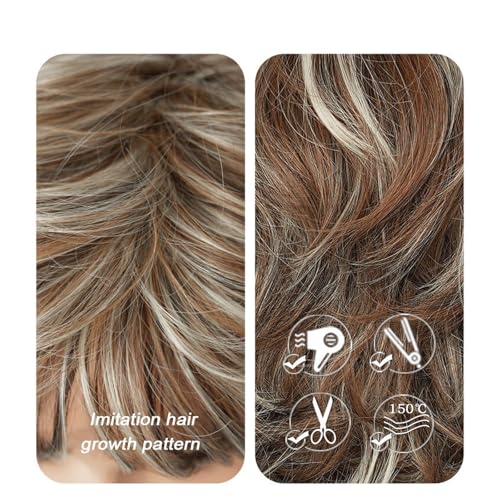 Perruque de cheveux courts bouclés couverture complète tête moelleuse - 4