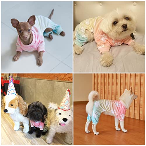 Image of CuteBone Small Dogs Outfit Soft Puppy Onesies Pjs Dog Pajamas Pet Coat Cat Apparel Comfy Doggie Jumpsuit Bodysuit for All Seasons