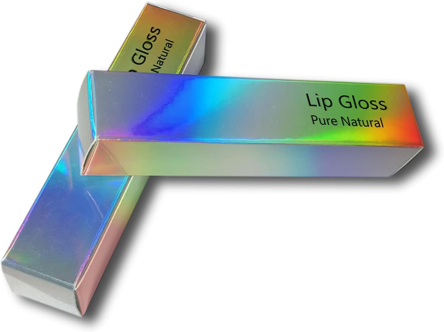 Festiko® Holographic Lip Gloss Packaging Boxes for Lipgloss Tubes, Silver Kraft Paper Cosmetic Glossy Makeup Gift Packaging Box for Lipstick & Lip Balm, 10.7 x 2.3 x 2.3 cm, Pack of 50-image-40