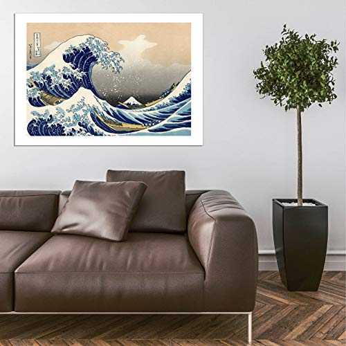 Estampe Hokusai encadrée papier mat conservation musée