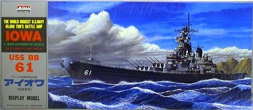 Maquette U.S.S. Iowa BB-61 Arii 1/600 navire de guerre miniature pour collectionneur