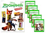 Deutsche Ausgabe Panini - Disney\'s Zoomania Stickerset Sammelalbum + 5 Booster Packungen Sammelsticker 25 Sticker - Deutsche Ausgabe