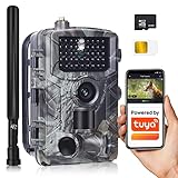 RecorCam 4G/LTE TUYA Cloud Serve 2K 30MP Fototrappola, APP Guarda Video in diretta, Ultra HD...