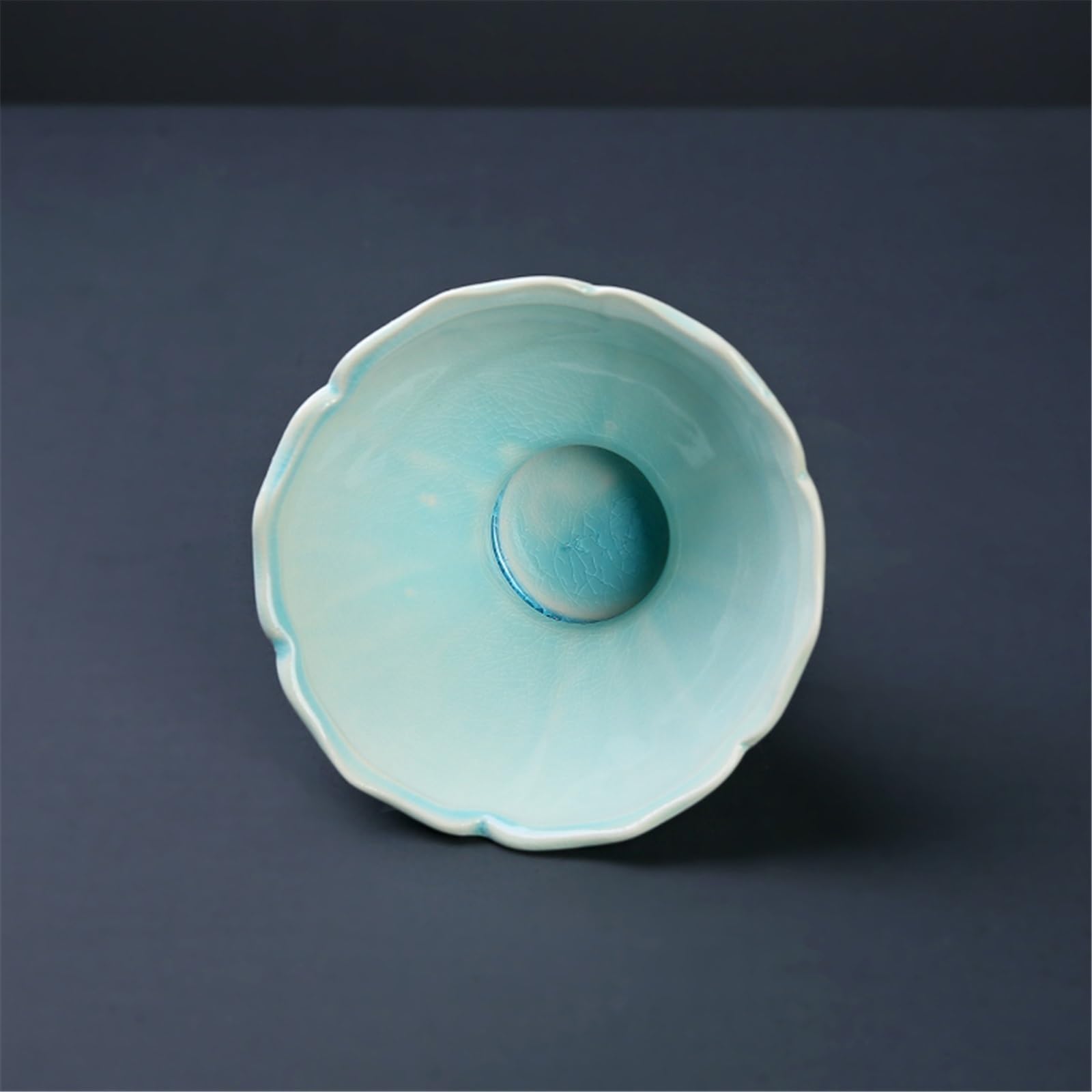 Sottovasi per Piante Vassoio Decorativo for Interni ed Esterni in Ceramica in Stile Cinese con Base for composizioni Floreali