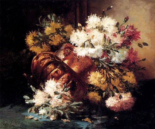 Tableaux sur toile art décoratif nature morte florale Eugène Henri Cauchois 60x90