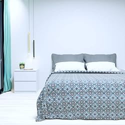 Colchas Artesanales Byour3 Cubrecama Estampado Algodón Cama 135 90 180 Verano Primavera Colcha Artesanal Manta Sobrecama Decorativo Multiusos Cubra Todo Cubierta Lavable Suave (Vietri Tiffany, 230 x 275 cm (Cama 135)