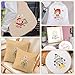 8 Sheets 8 Colors Aida Cloth 14 Count Cross Stitch Fabric, Pre-Cut Squares Fabric for Craft Embroidery, Handmade Needlework, DIY Handicrafts (Natural, 5.9×5.9 Inch)
