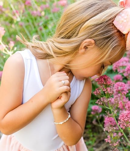 Cherished Moments Sterling Silver Bracelet for Babies, Toddlers and Little Girls with High-End Simulated Pearl, Crystal and Sparkling Stardust Beads2