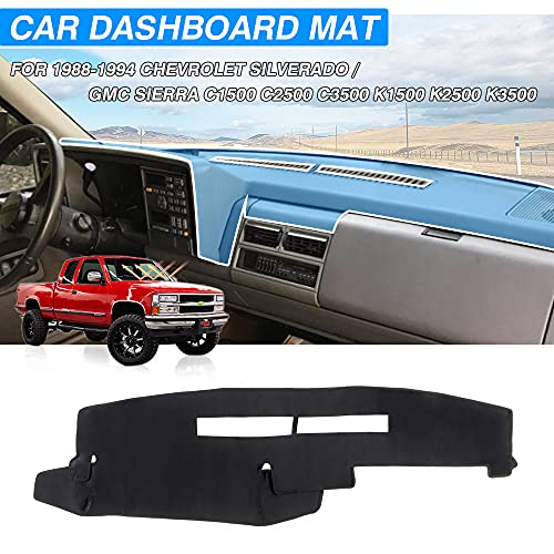 Cartist Dash Cover For Chevy Chevrolet Silverado/Gmc Sierra C1500 C2500 C3500 K1500 K2500 K3500 1988-1994 Pickup Truck Dashboard Cover Mat Non-Slip #TOP2