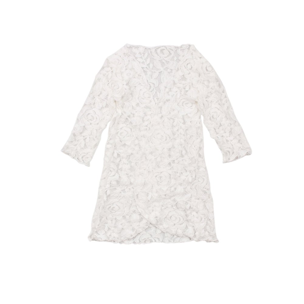 HBER 1-5T Baby Toddler Little Girls Swimsuit Bikini Cover-up Lace Floral Thin Sun Protection Clothing Beach Cardigan Wraps