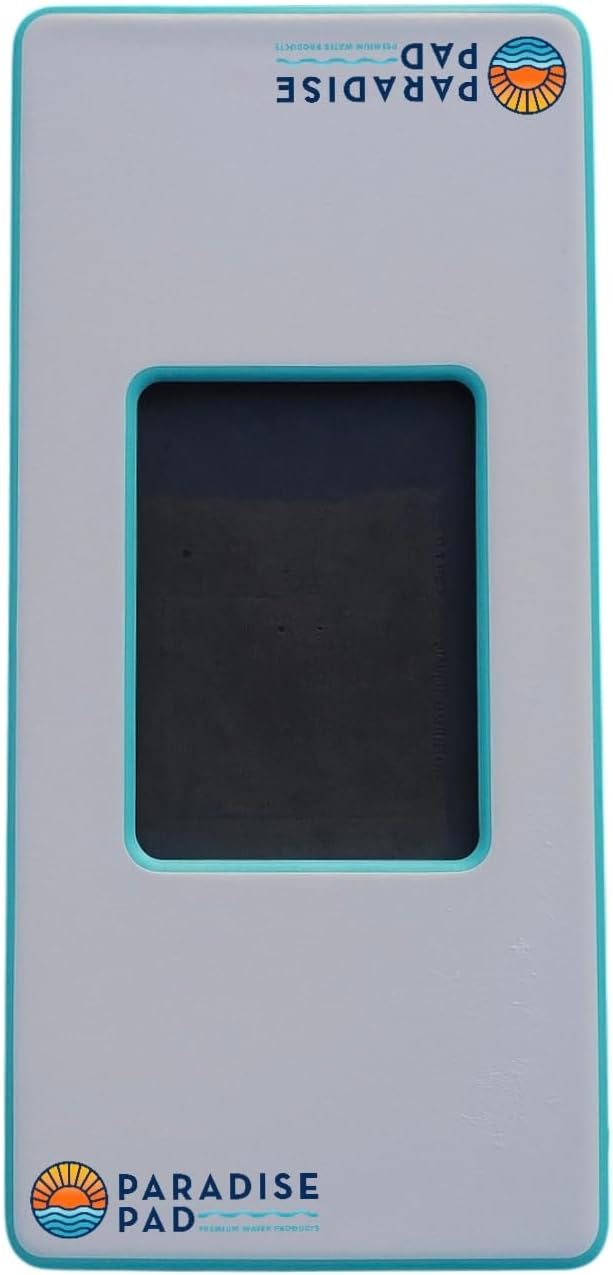 Inflatable Lake Pad Inflatable Floating Mat Inflatable Dock Platform Portable Lily Pad Mat Swim Dock for Pools, Lakes and Ocean 6.5'x12'x4