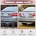 License Plate Protector 2 Pack, Clear License Plate Cover 12.08 * 6.02’’ Universal, Plate Cover for Car Plastics, Car Frame Cover Shield with Screws Transparent Spacers Screw Caps by XIOGZAXI