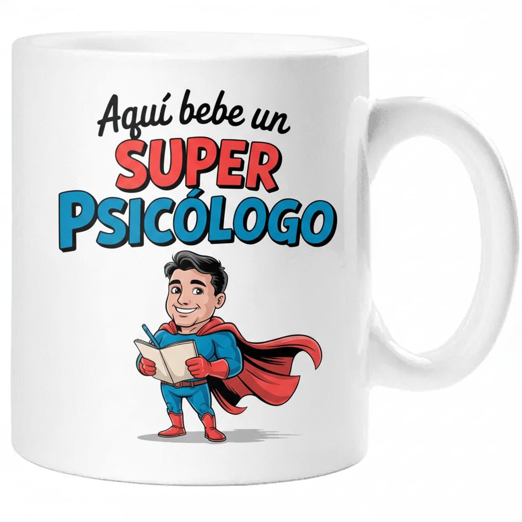 Taza SUPER POLICÍA – Regalo Original para POLICÍA | Taza de Cerámica 325ml con Diseño Superhéroe | Apta Microondas y Lavavajillas — view 34