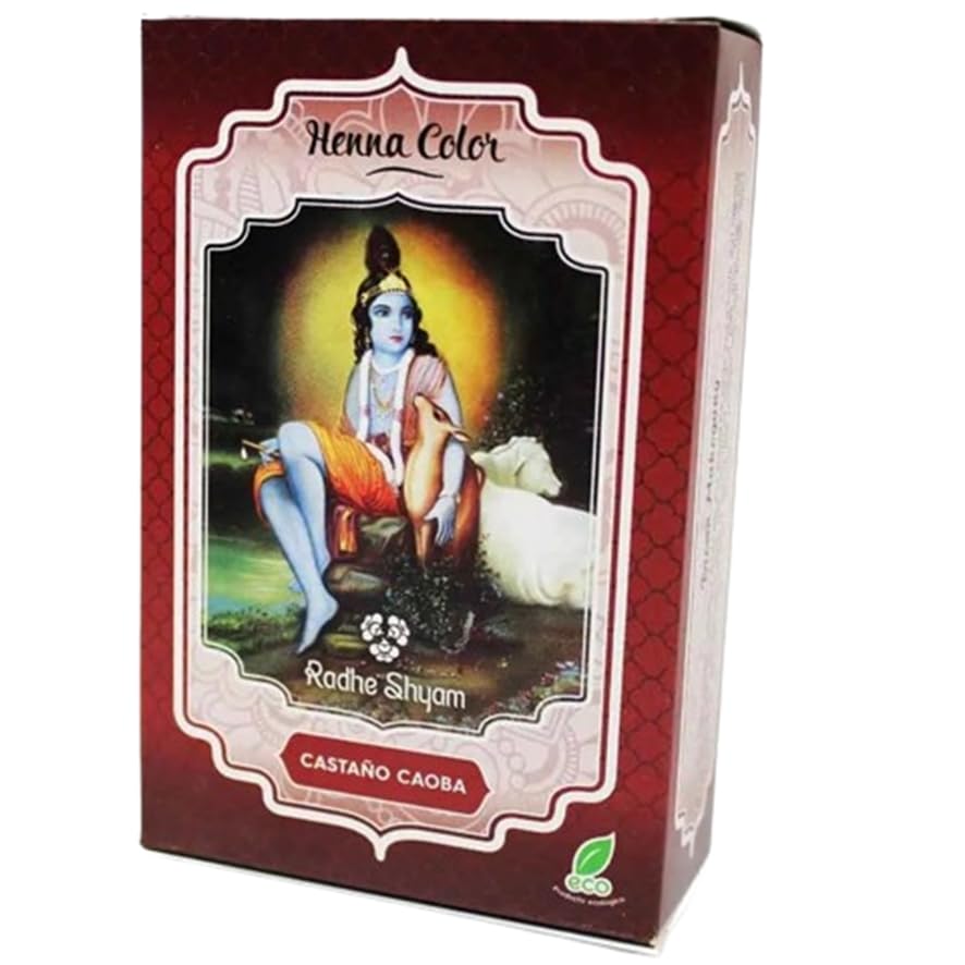 Tinte Henna Color Castaño Caoba en Polvo para Cabello Eco Vegan 100g