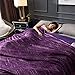 Produktbild Dicke Wohndecke in Winter, Sanft Sherpa Decke Kuscheldecke, Flauschige fliesdecke/Wohnzimmerdecke als Überwurf für Outdoor, Indoor, Camping, Weihnachten Geschenke 150x200cm,Lila,200x220cm