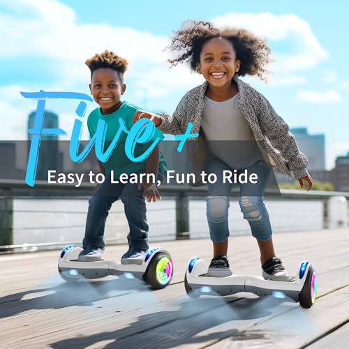 Hoverboard für Kinder, All Terrain Hoverboards - 6,5-Zoll-Reifen Große Batterie Hoverboard Bluetooth-Lautsprecher & 3D-LED-Licht-Hover Board UL2272 zertifiziert