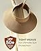 Womens Sun Visor Hats Wide Brim Straw Beach Hat UV Protection Ponytail Packable Beach Vacation Essentials Khaki