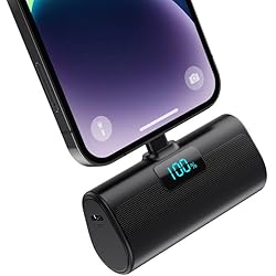 Cargador Portatil Rapido Mini Cargador Portátil para iPhone, 5200mAh Ultra-Ligera 20W PD Carga Rapida Batería Externa Compacto Power Bank con Pantalla LCD Powerbank Compatible con iPhone 14/14 Pro/13/12/11/XR/X/8/7/6 y Más